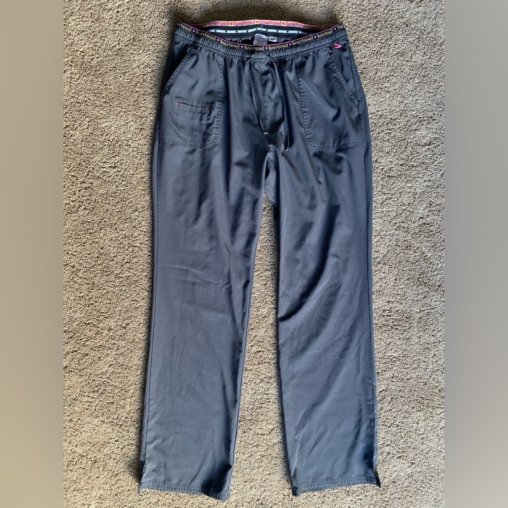 Heartsoul Drawstring Scrub Pants for Women, Stretch Performance Fabric, XL-Tall